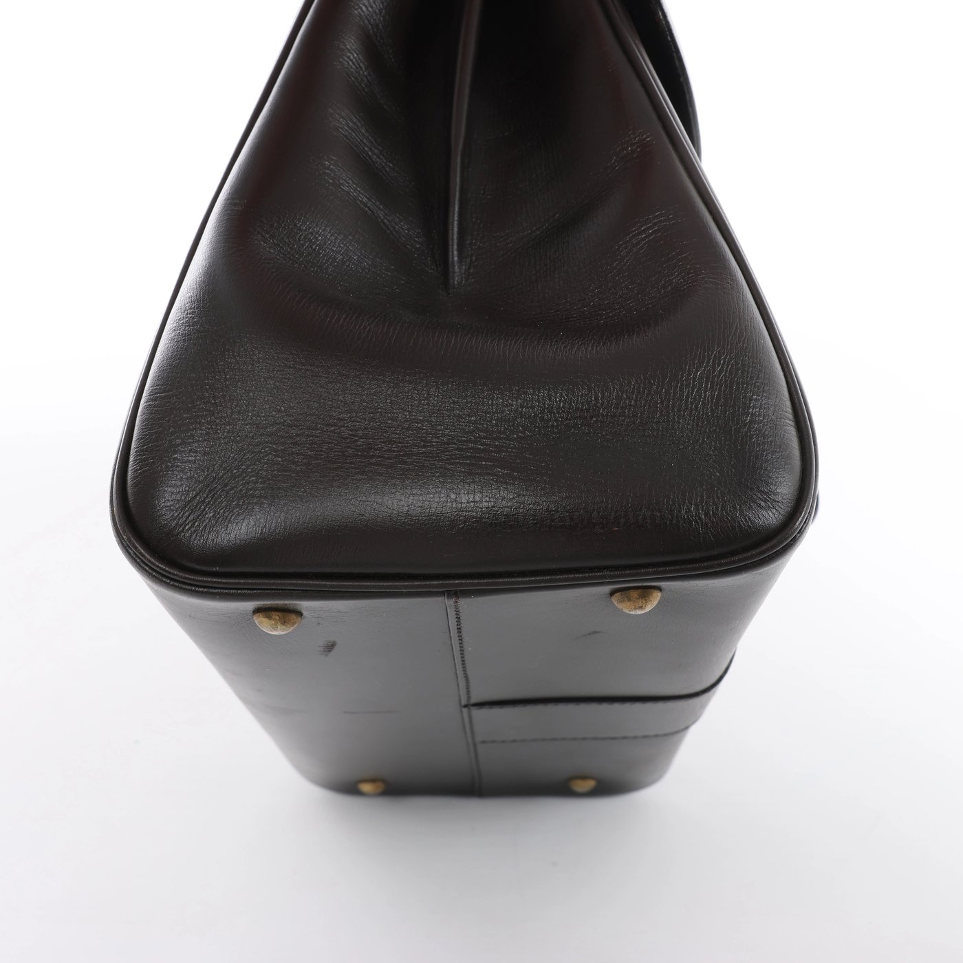 Delvaux Brillant MM Leather Handbag in Brown