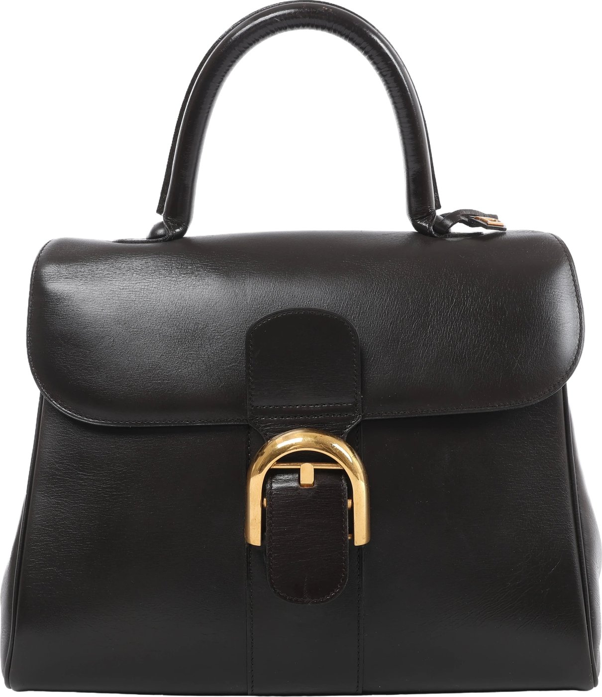 Delvaux Brillant MM Leather Handbag in Brown