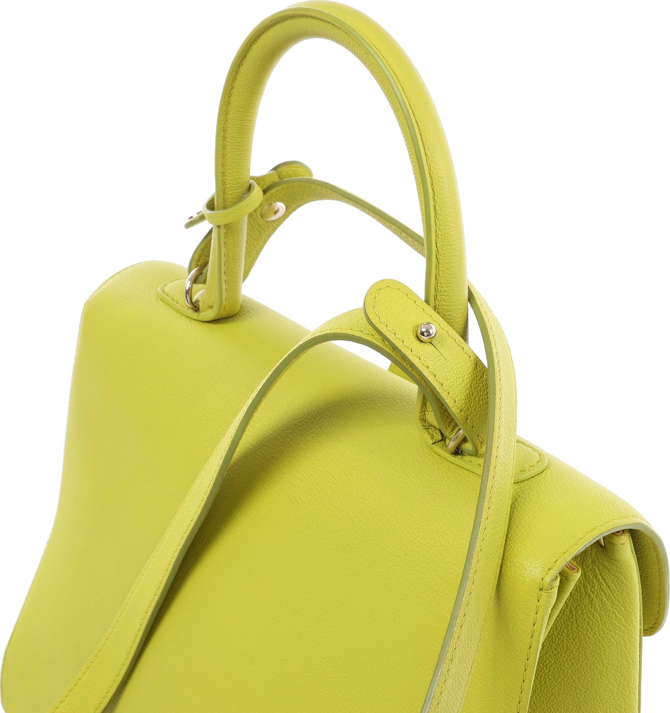 Delvaux Brillant MM Leather 2Way Handbag in Green