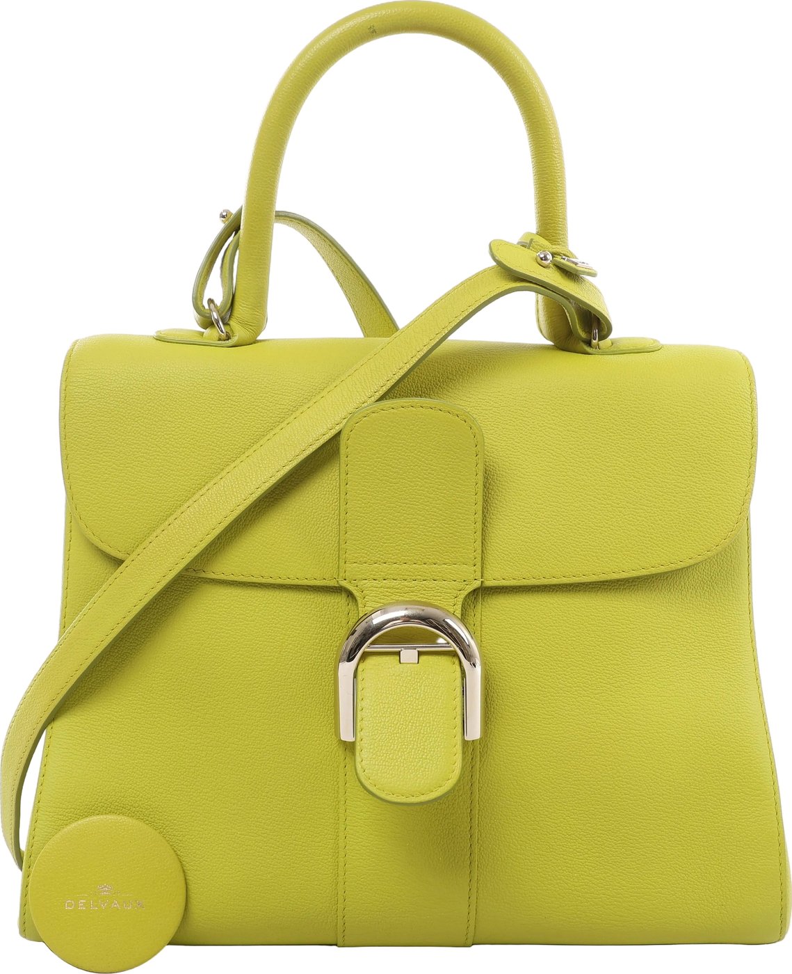 Delvaux Brillant MM Leather 2Way Handbag in Green