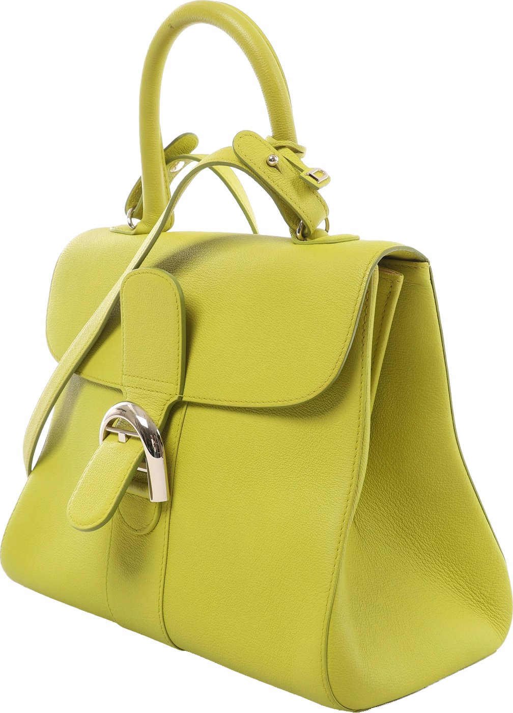 Delvaux Brillant MM Leather 2Way Handbag in Green