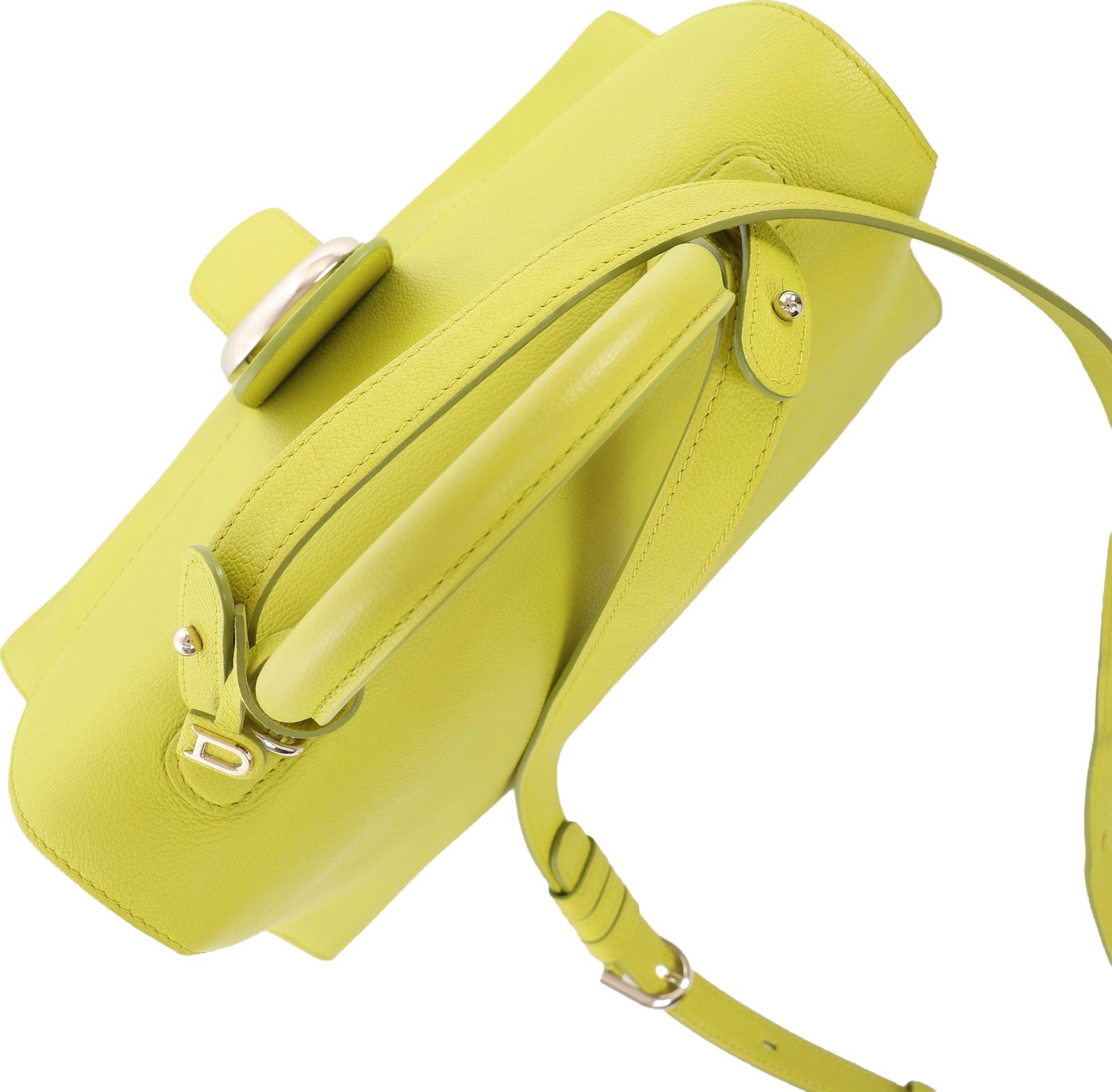 Delvaux Brillant MM Leather 2Way Handbag in Green