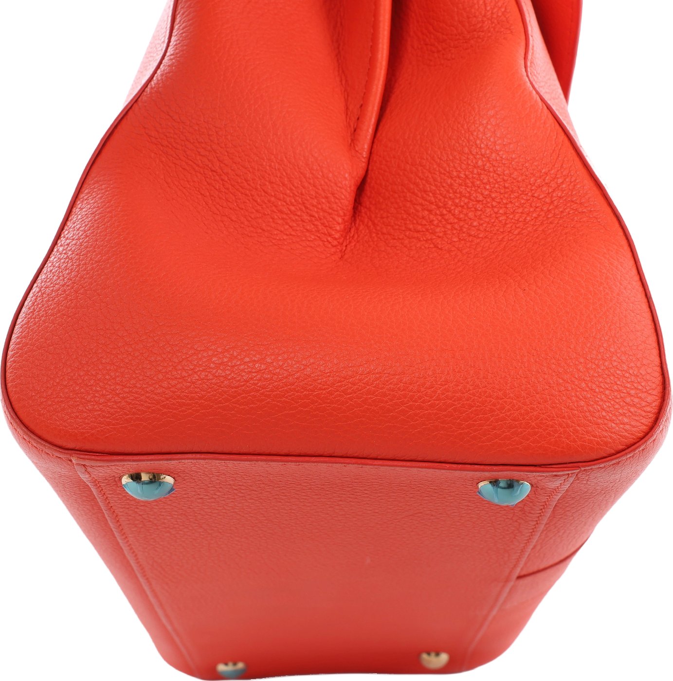 Delvaux Brillant MM Leather 2Way Handbag in Orange