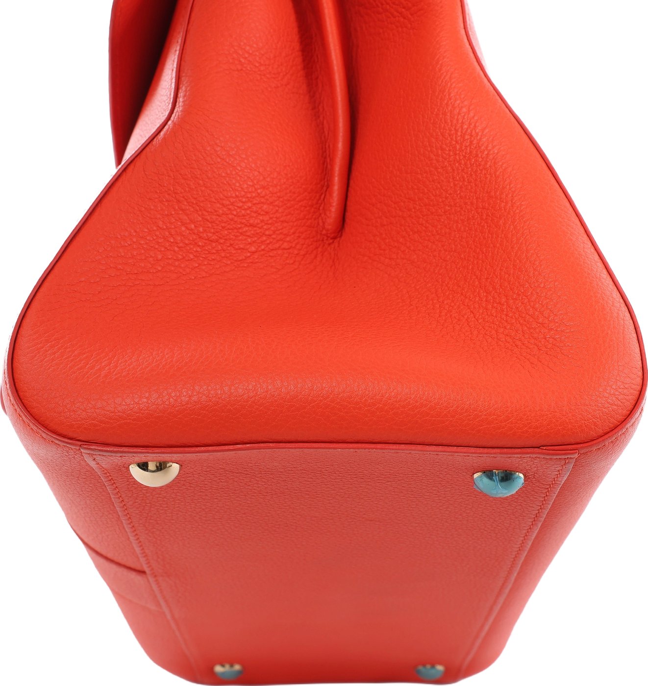 Delvaux Brillant MM Leather 2Way Handbag in Orange