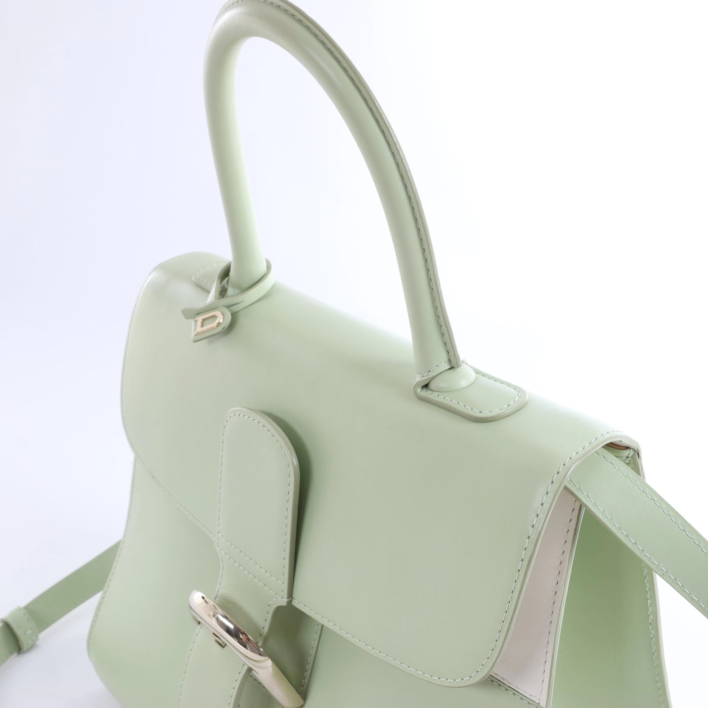 Delvaux Brillant MM Leather 2Way Handbag in Green