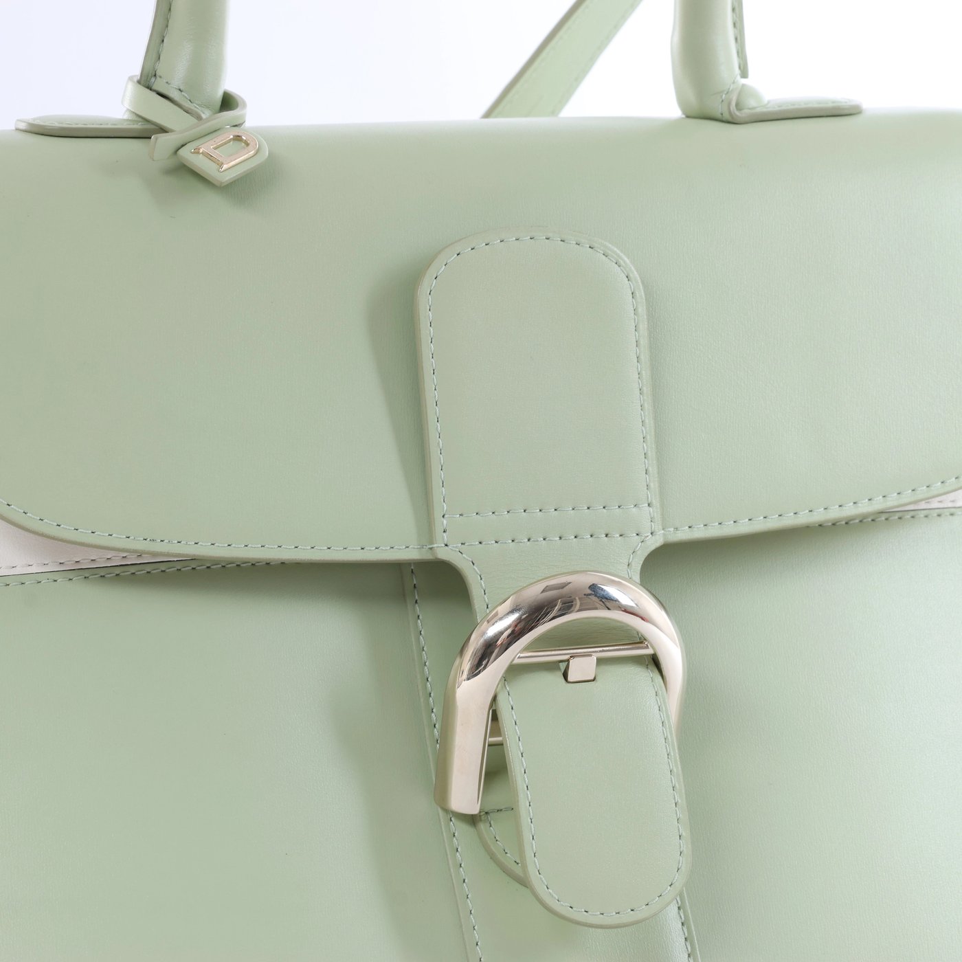 Delvaux Brillant MM Leather 2Way Handbag in Green