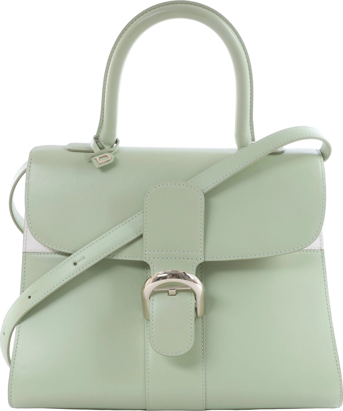 Delvaux Brillant MM Leather 2Way Handbag in Green