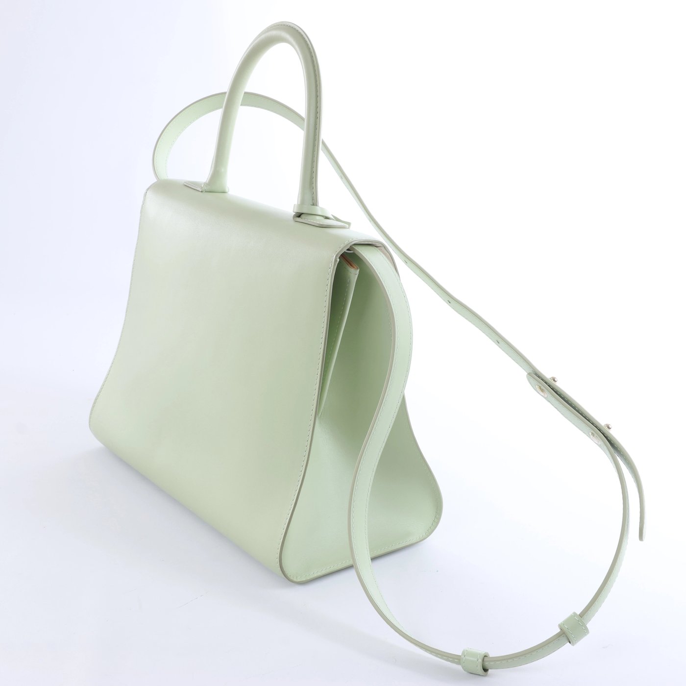 Delvaux Brillant MM Leather 2Way Handbag in Green