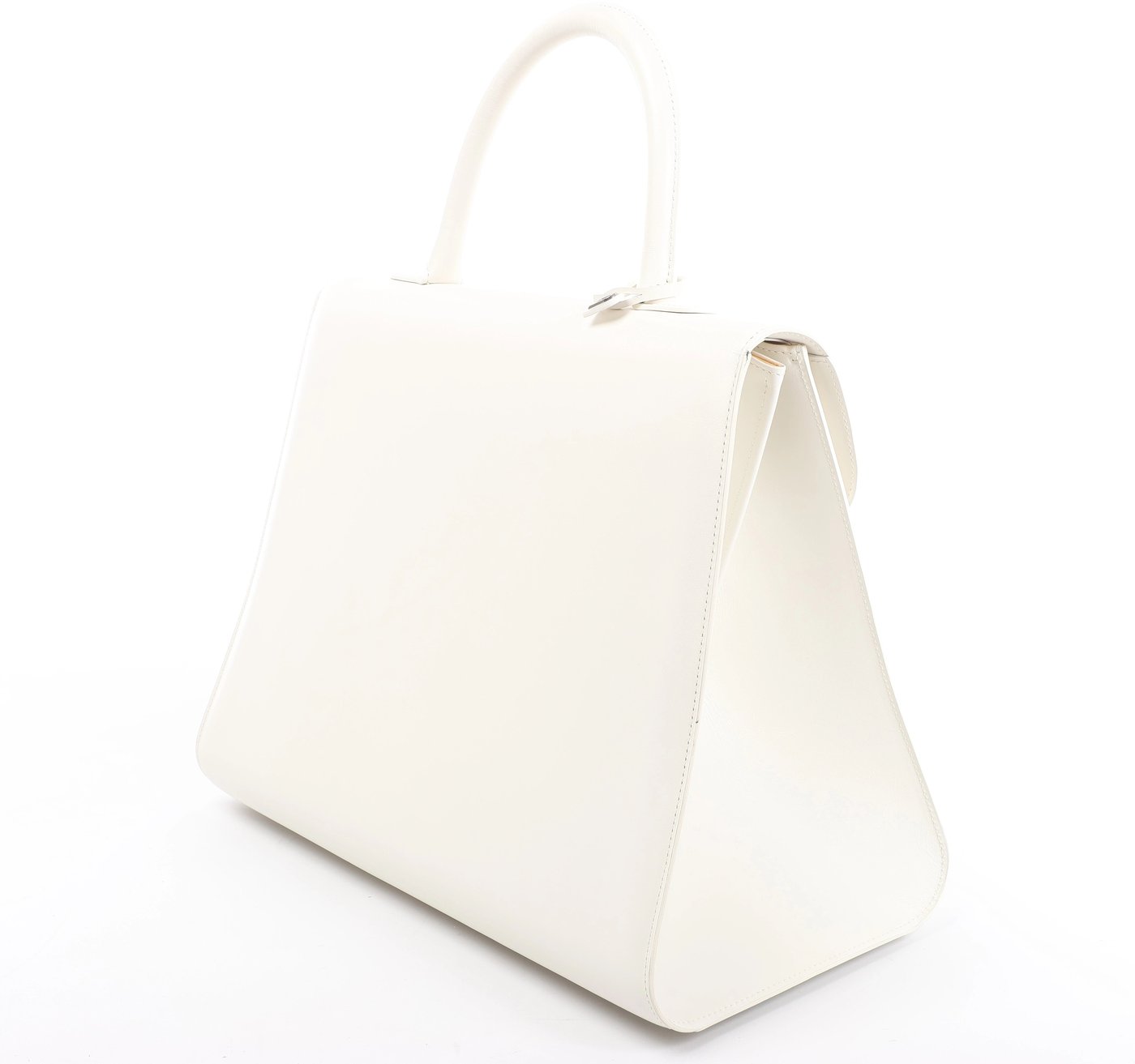 Delvaux Brillon GM Leather 2 Way Handbag White