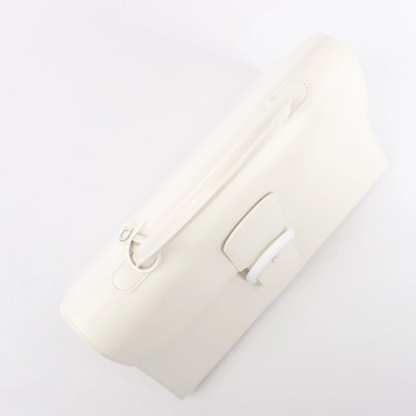 Delvaux Brillon GM Leather 2 Way Handbag White