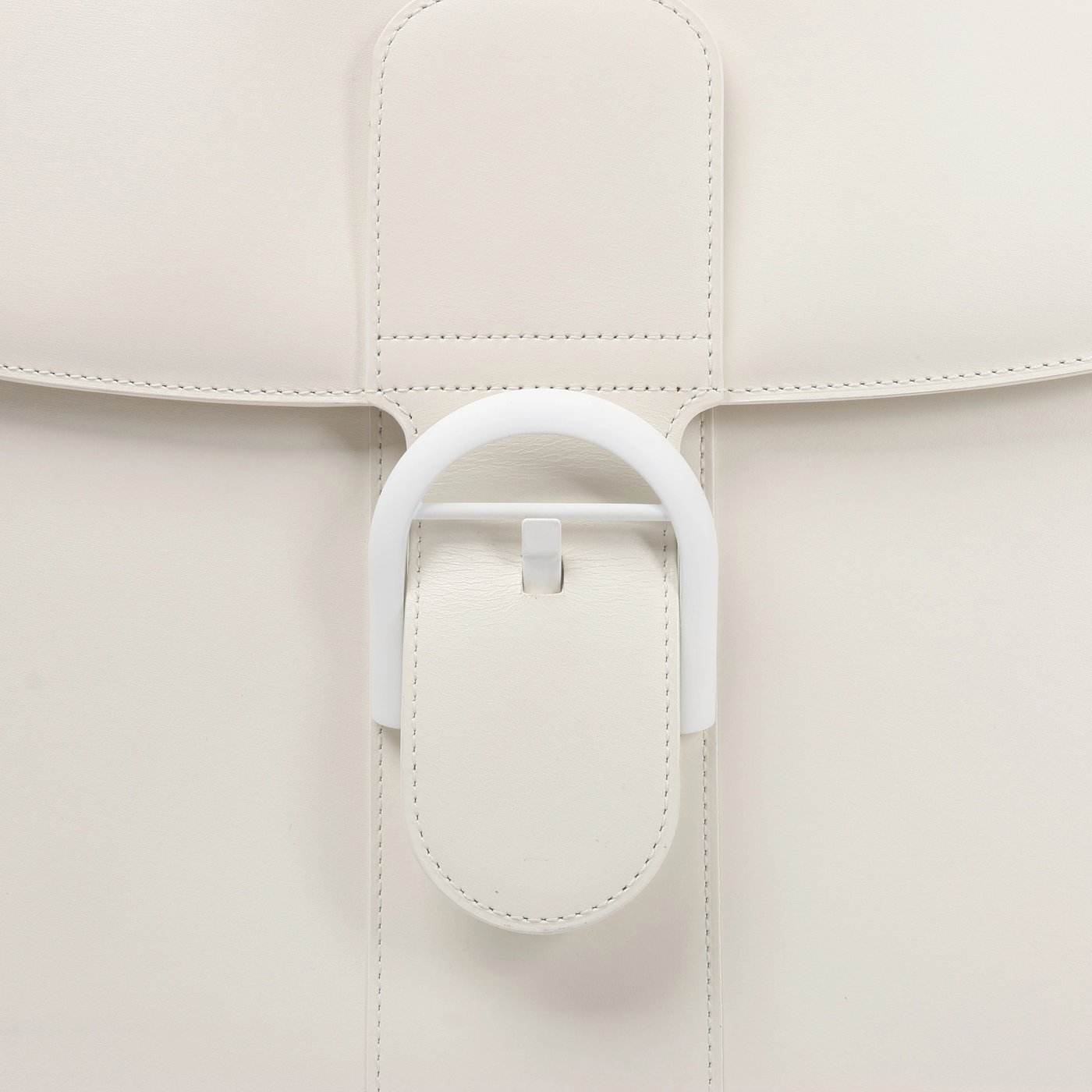 Delvaux Brillon GM Leather 2 Way Handbag White