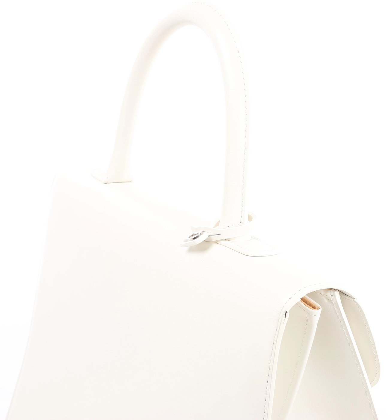 Delvaux Brillon GM Leather 2 Way Handbag White