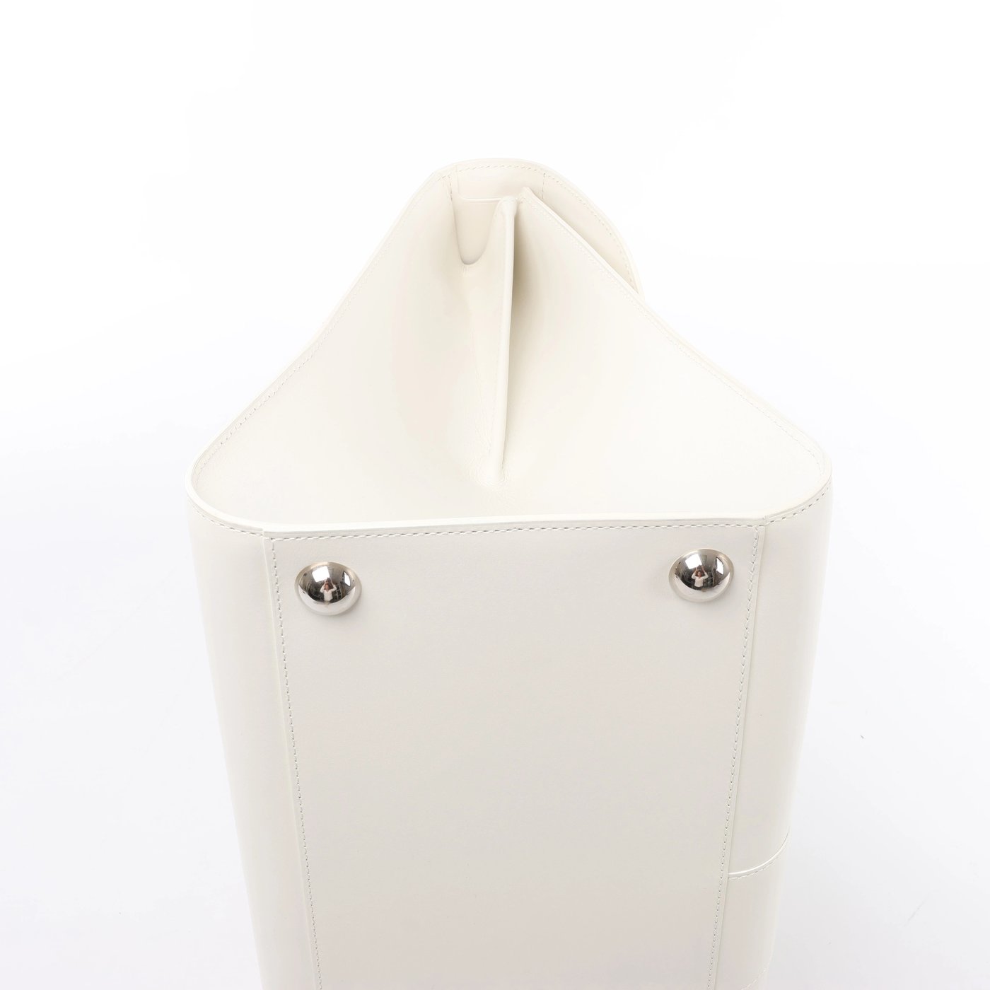 Delvaux Brillon GM Leather 2 Way Handbag White