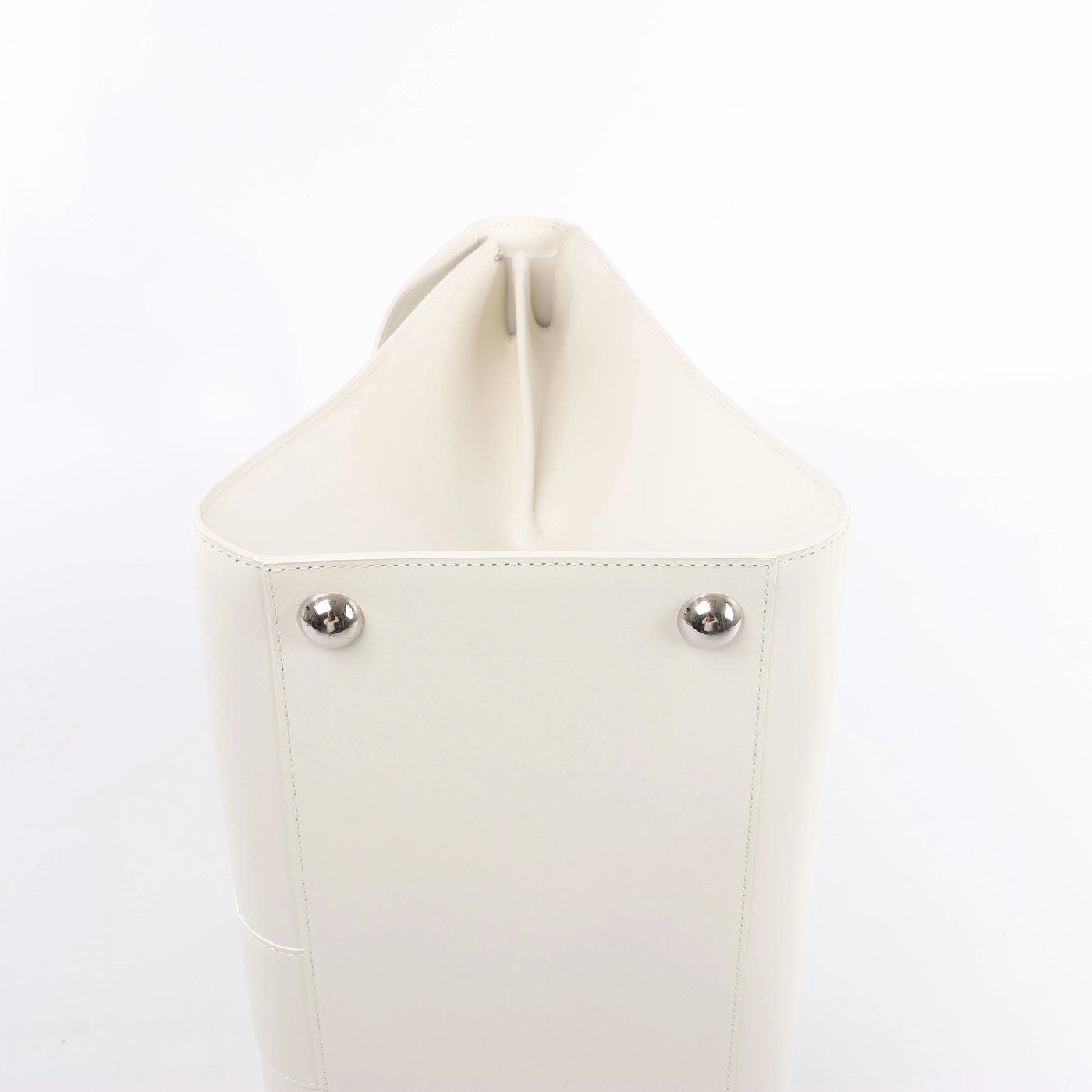 Delvaux Brillon GM Leather 2 Way Handbag White