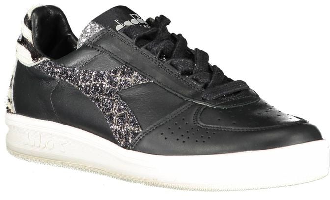 Diadora Black Leather Women Sneaker