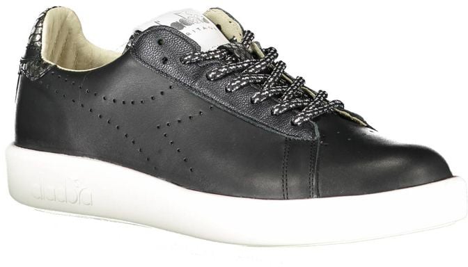 Diadora Black Leather Women Sneaker