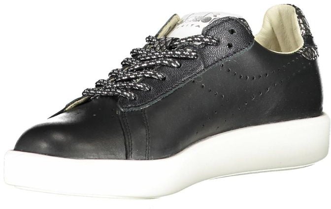 Diadora Black Leather Women Sneaker