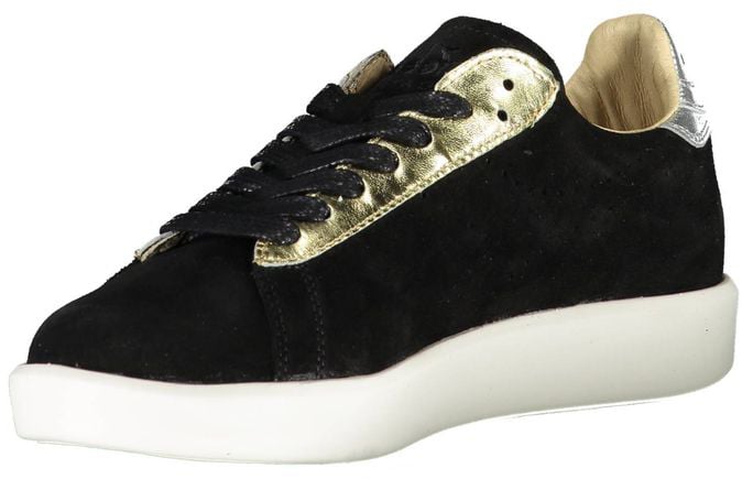 Diadora Black Leather Women Sneaker