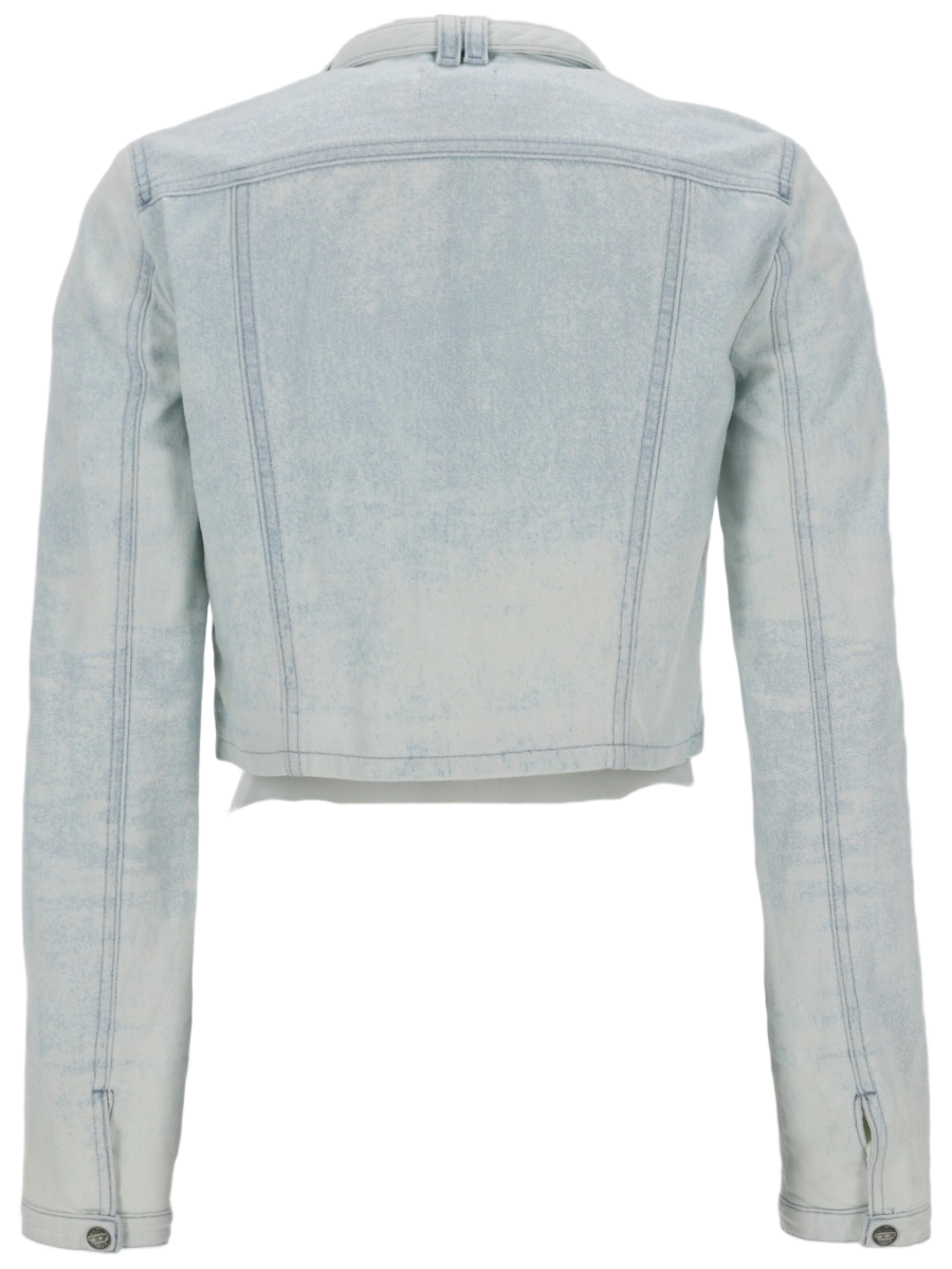 De-Saphix Cropped Denim Zip Jacket