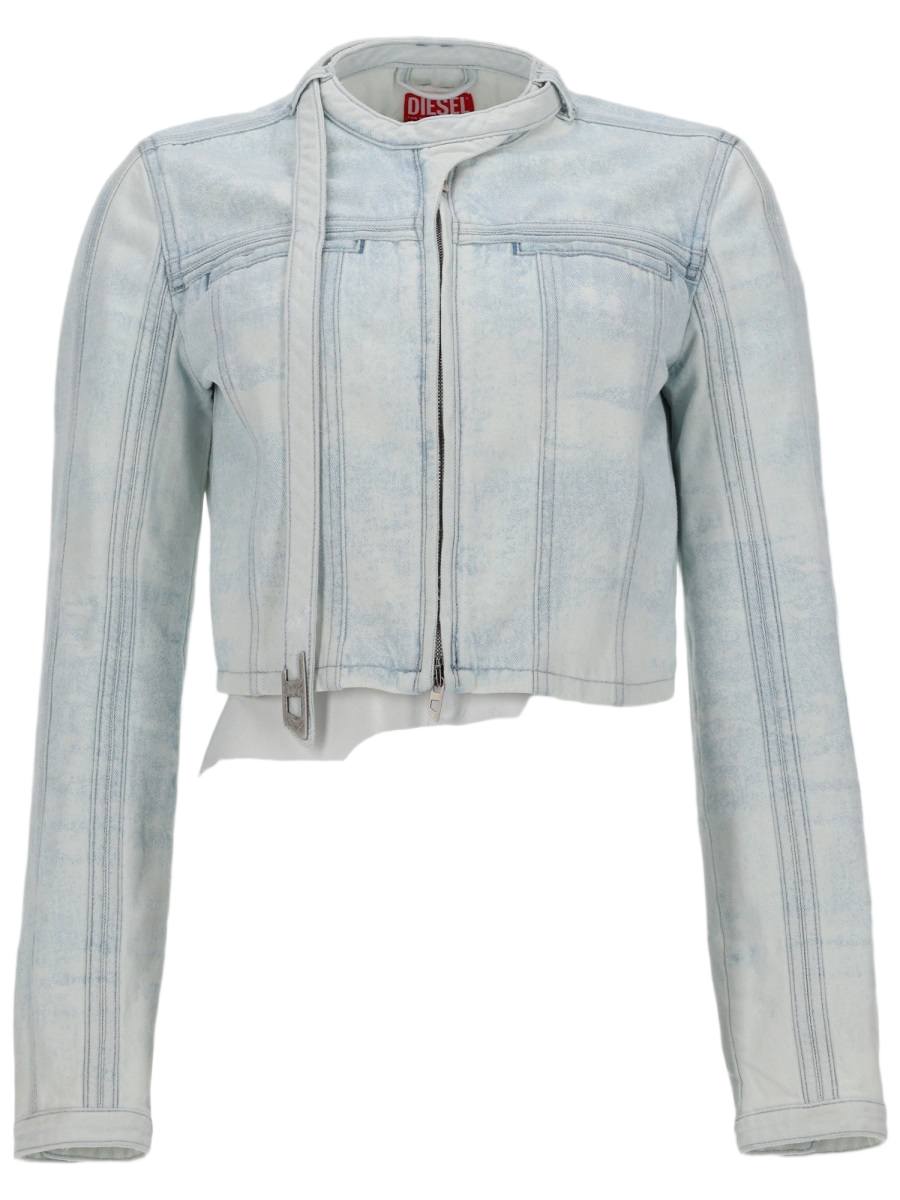 De-Saphix Cropped Denim Zip Jacket