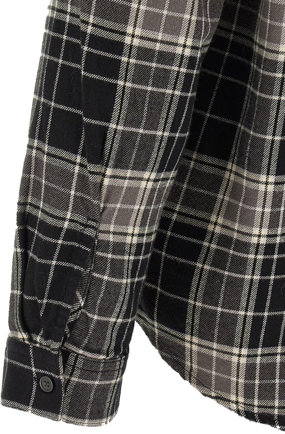 Classic Plaid Logo Button-Up Long-Sleeve Shirt