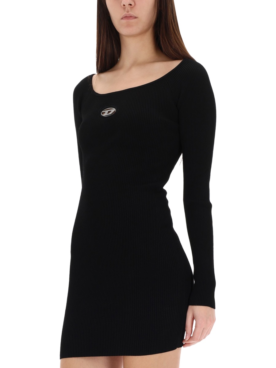 M-Vera Embellished Ribbed Mini Dress