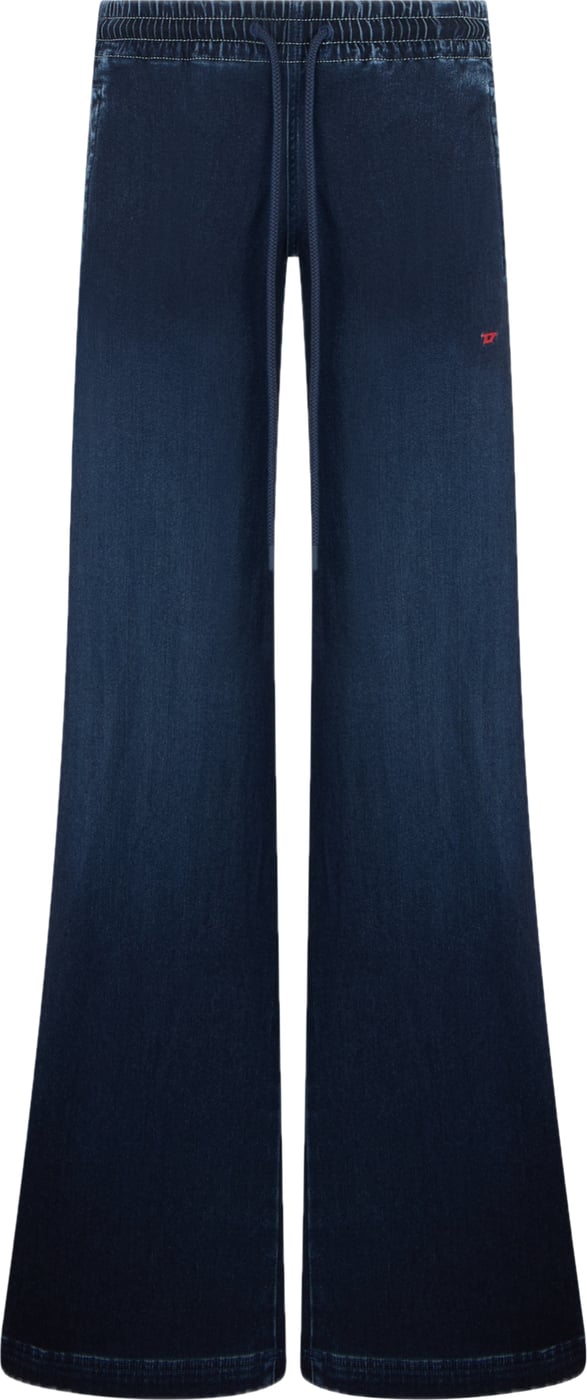 Denim elastic pants