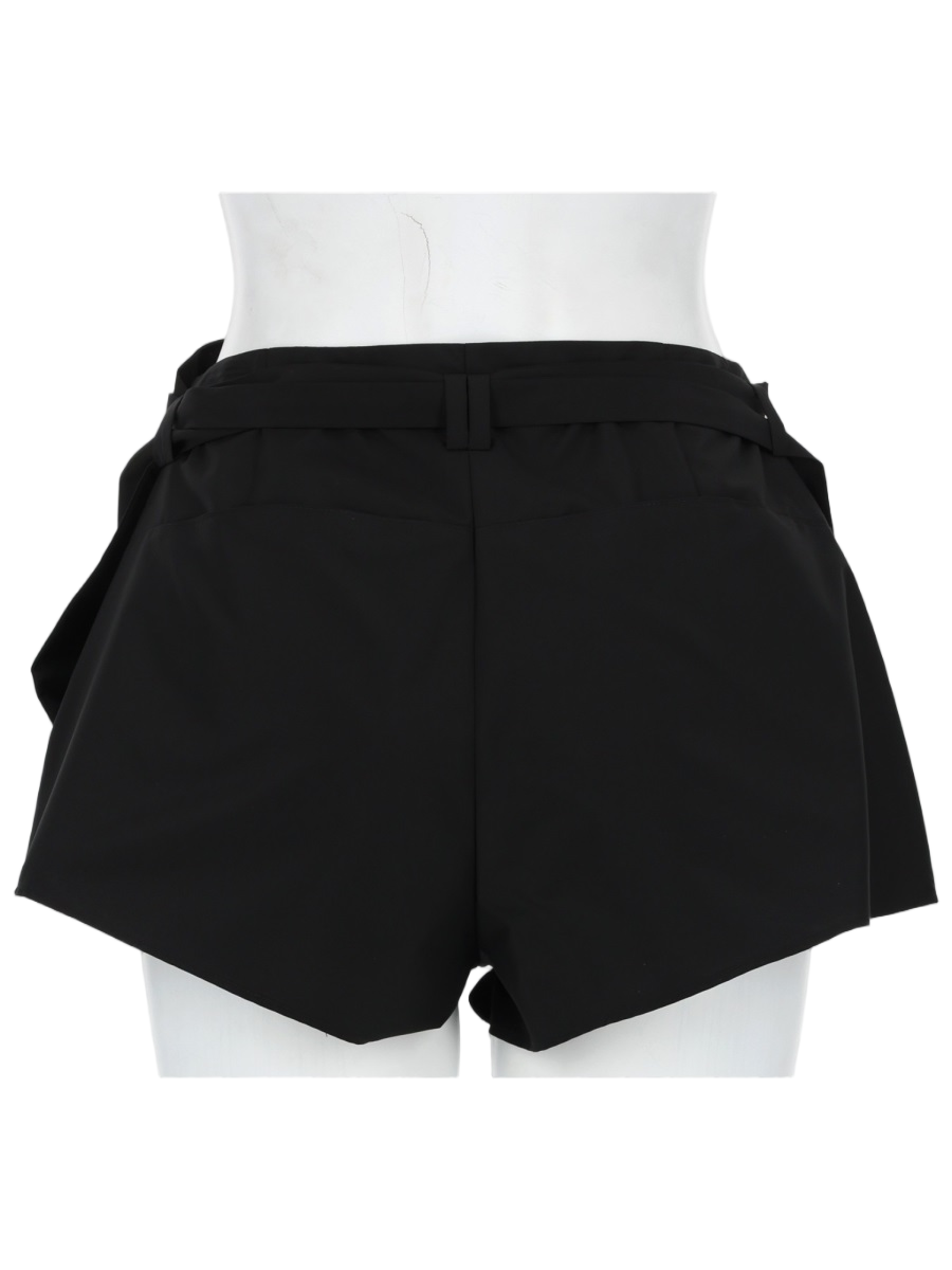 P-Sarto Polyester Wrap Fitted Shorts