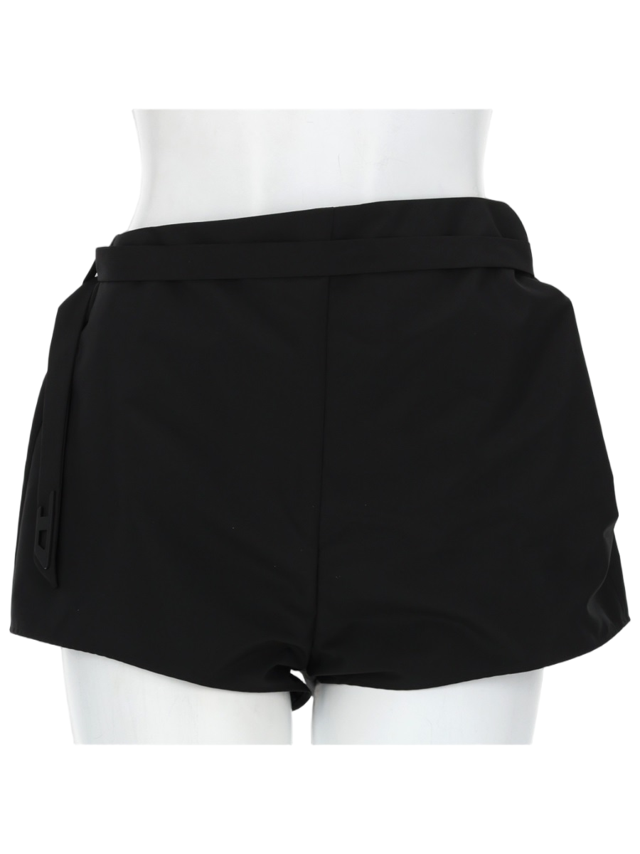 P-Sarto Polyester Wrap Fitted Shorts