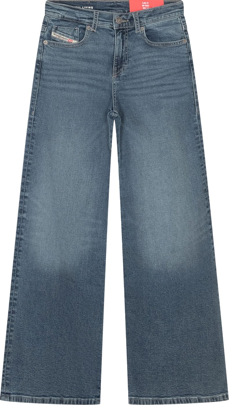 Jeans a Gamba Dritta con Lavaggio Sfumato