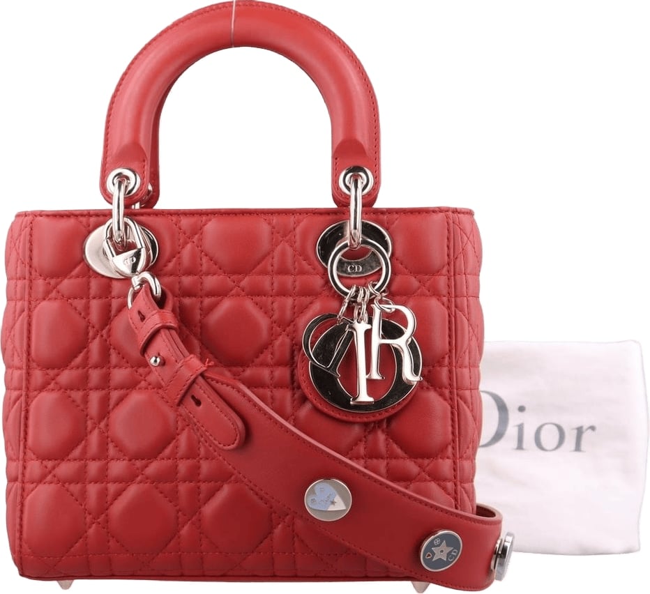 Christian Dior My ABCDior Lady Dior Cannage Quilt Leather Small