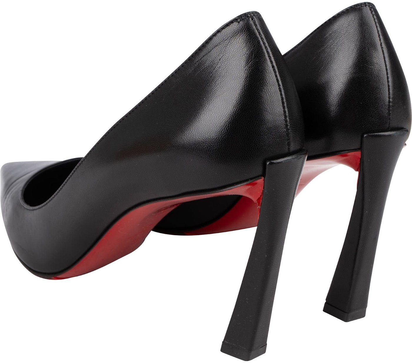 Christian Louboutin Black Leather Asticoc Pumps (37)