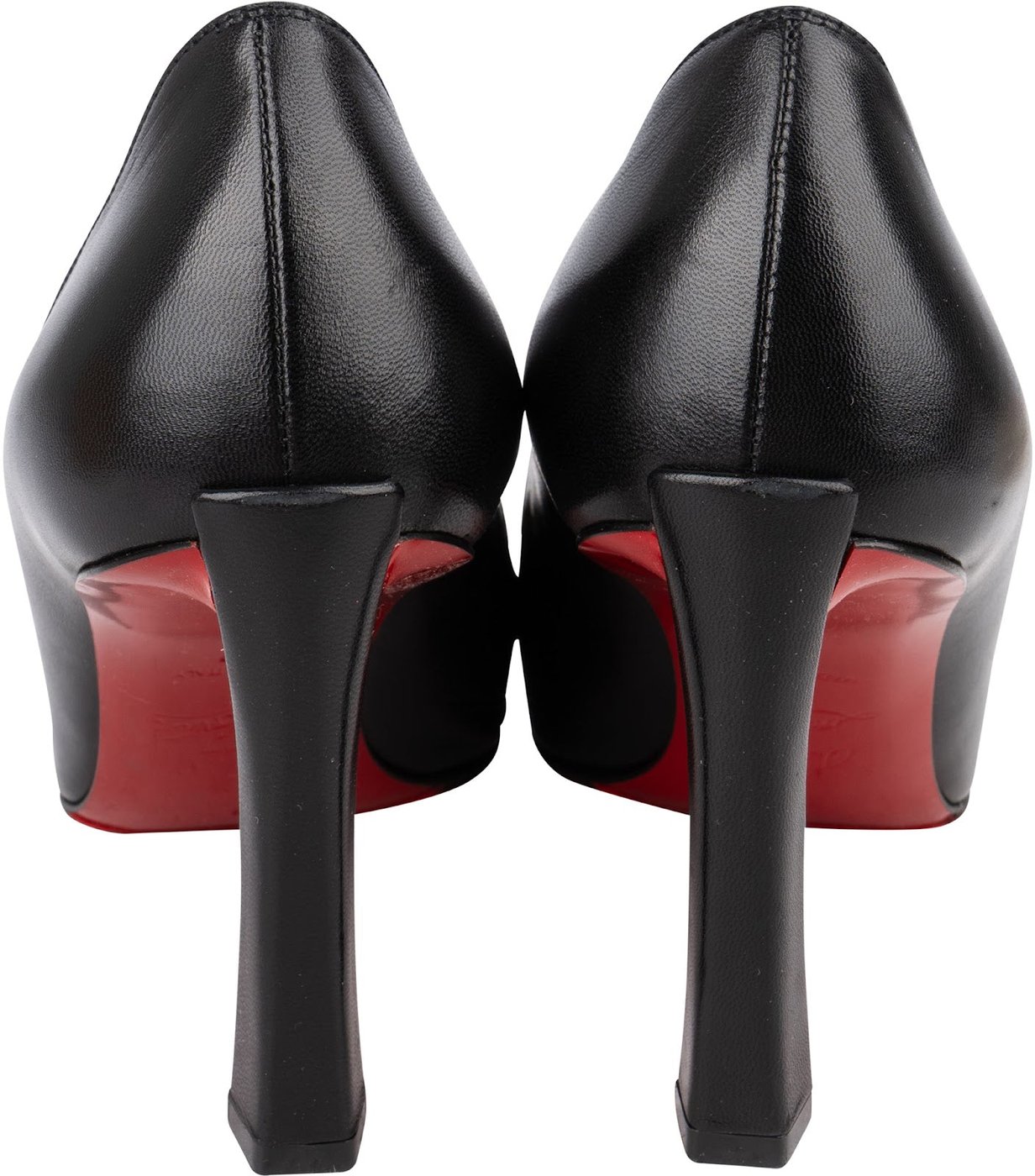 Christian Louboutin Black Leather Asticoc Pumps (37)