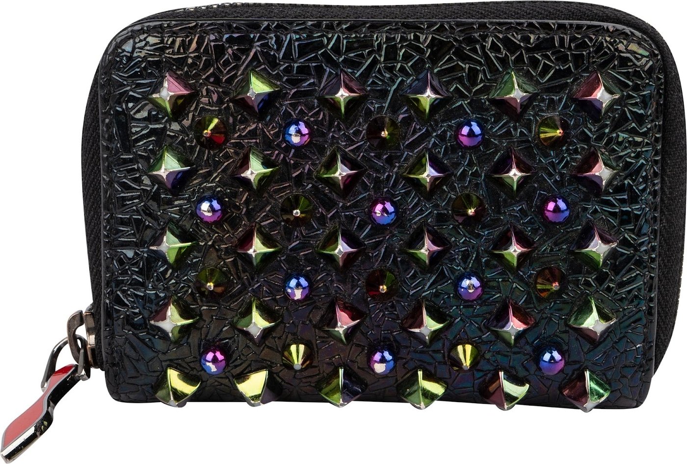 Christian Louboutin Panettone Spiked Small Zipped Coin Purse Wallet