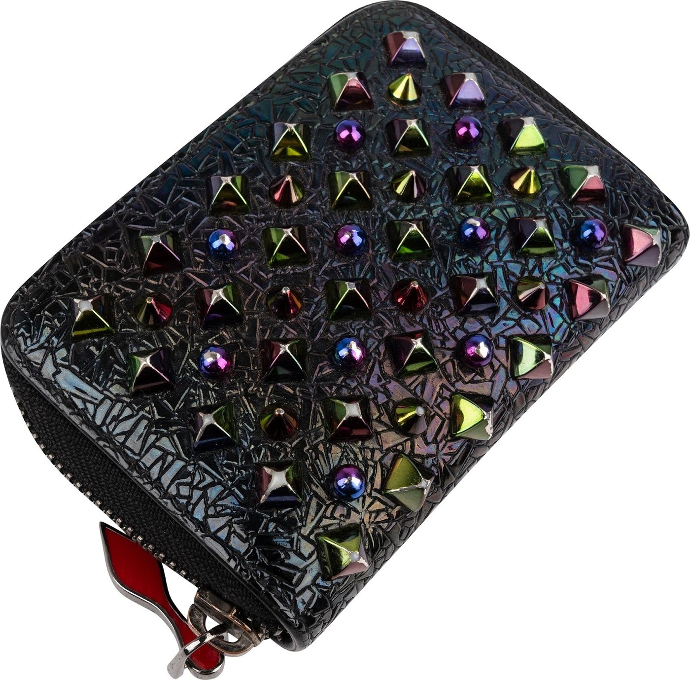 Christian Louboutin Panettone Spiked Small Zipped Coin Purse Wallet