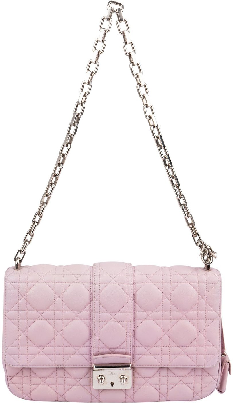 Christian Dior Pink Quilted Leather Diorama Shoulder Bag