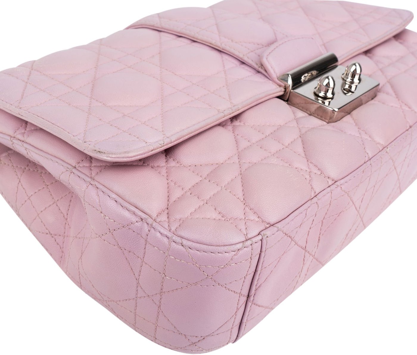 Christian Dior Pink Quilted Leather Diorama Shoulder Bag