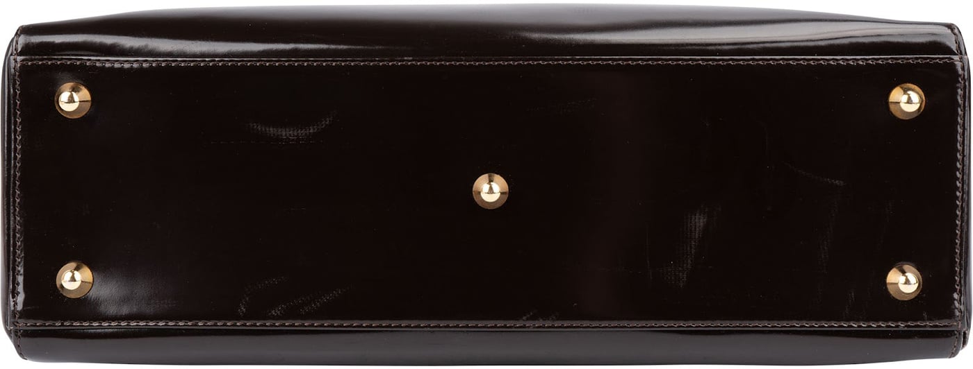 Christian Dior Patent Leather Lady Dior Medium Handbag