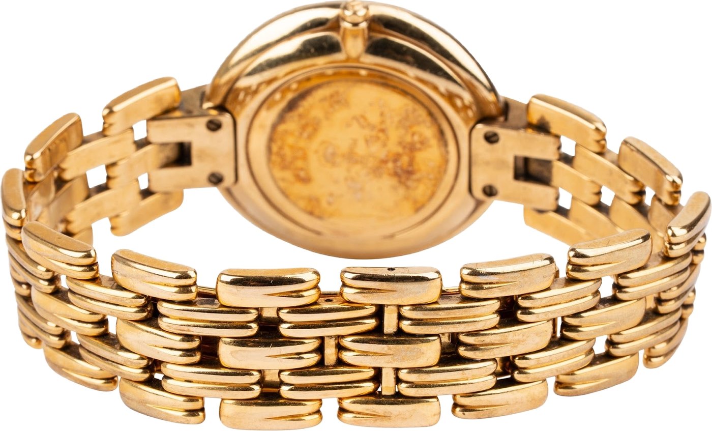 Christian Dior Gold Tone Black Moon 47 154-2Watch