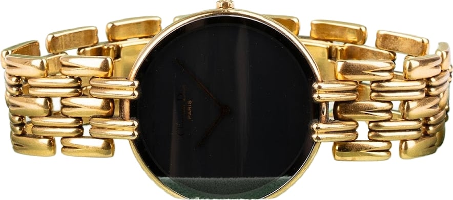 Christian Dior Gold Tone Black Moon 47 154-2Watch