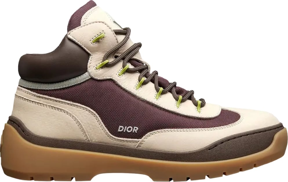 Dior Dean Men Ankle Boot Beige Burgundy