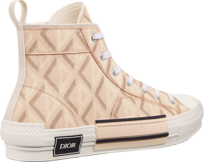 Dior B23 Natural CD Diamond Canvas High Top Sneakers