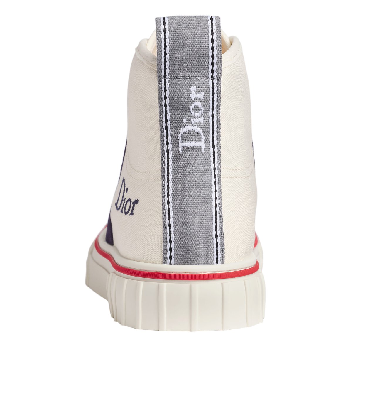 High-Top Cream Canvas Sneakers