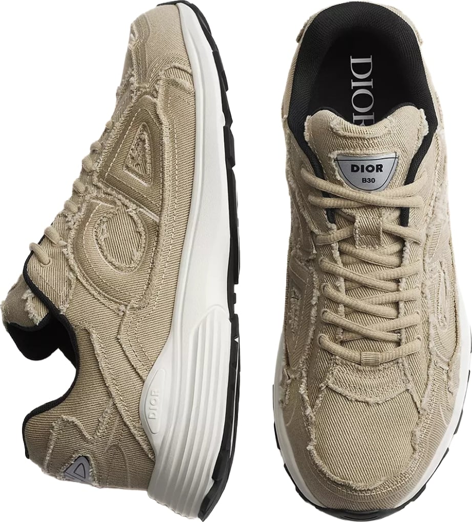 Dior B30 Countdown Men's Sneaker Beige Denim Canvas