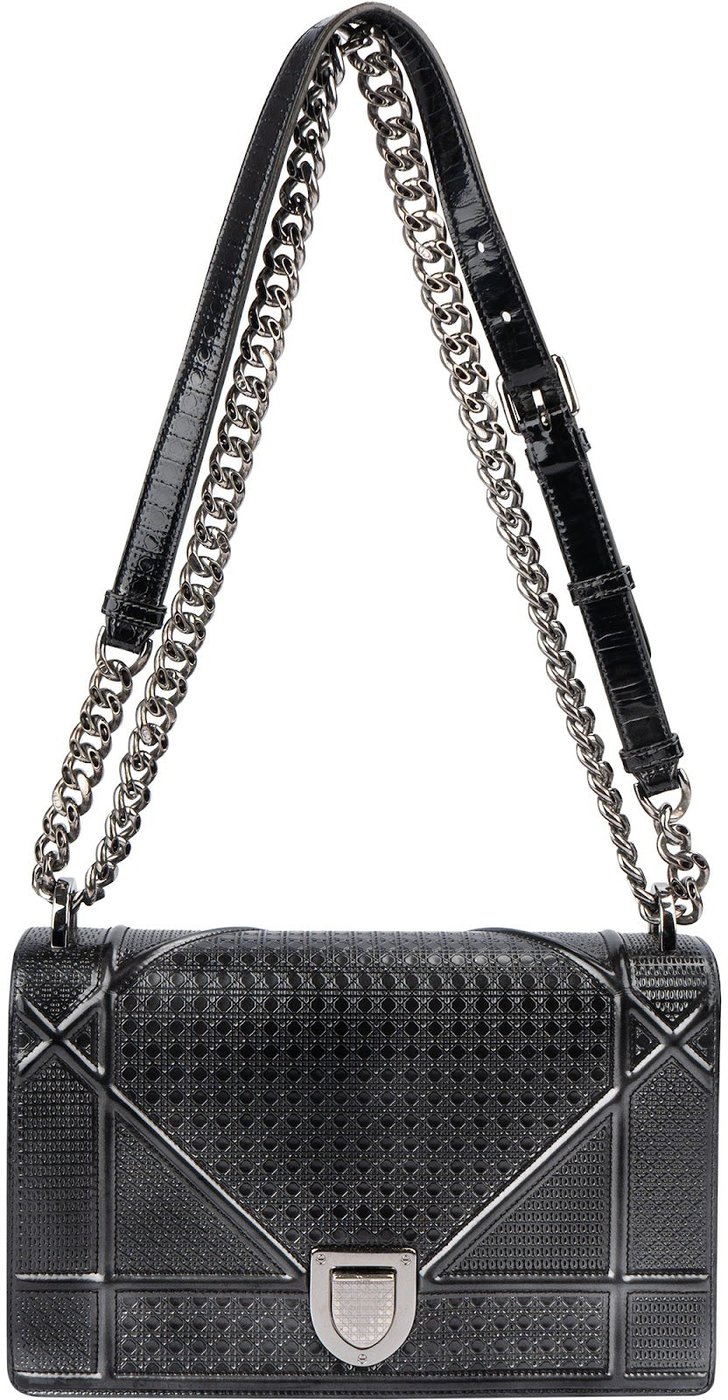 Christian Dior Embossed Cannage Diorama Flap Crossbody Bag
