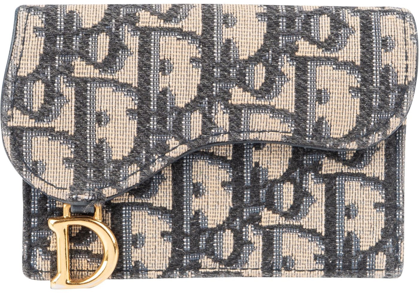 Christian Dior Trotter Monogram Jacquard Saddle Mini Wallet