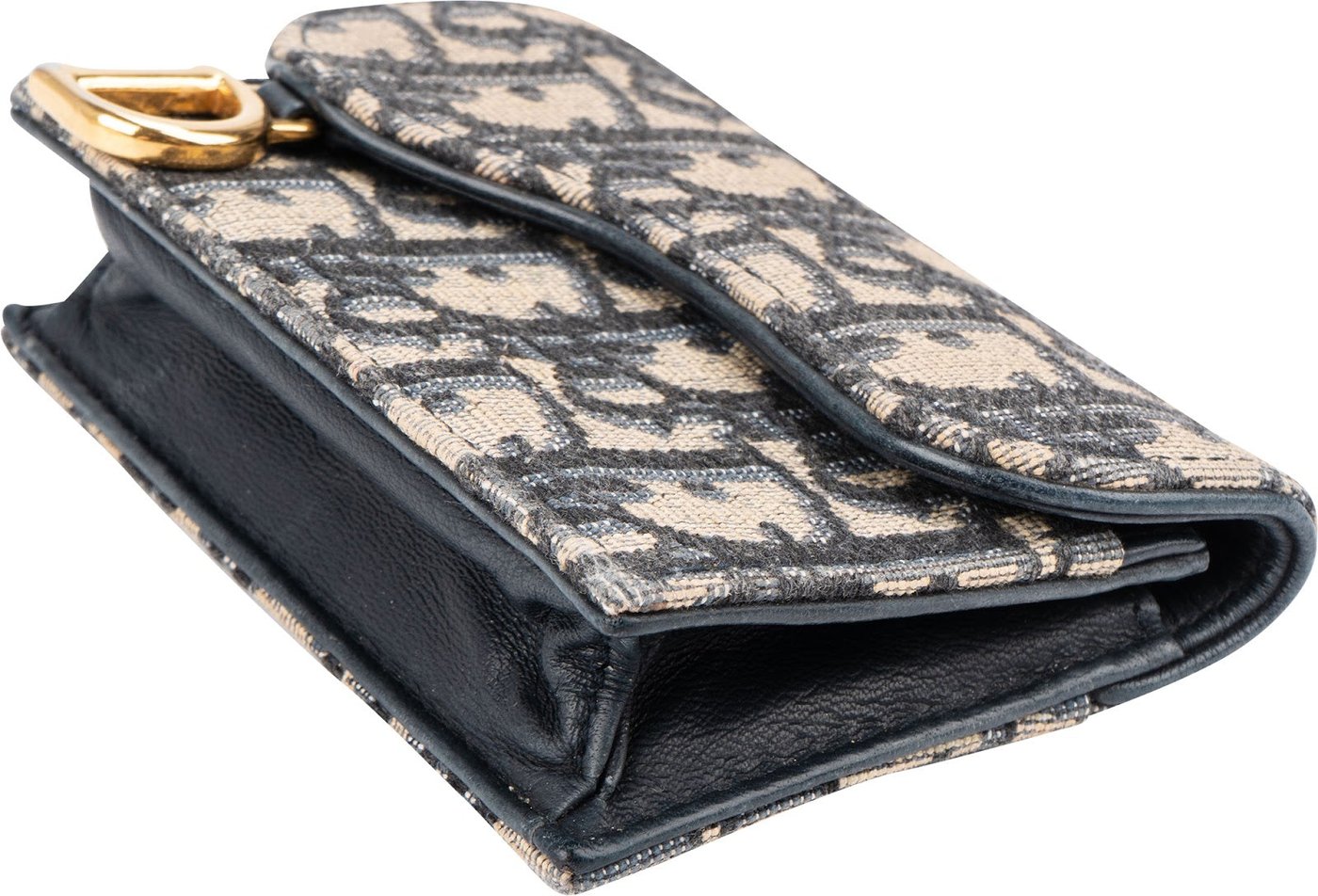 Christian Dior Trotter Monogram Jacquard Saddle Mini Wallet