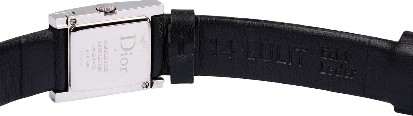 Christian Dior Silver Tone Malice Square D78-109 Woman Watch