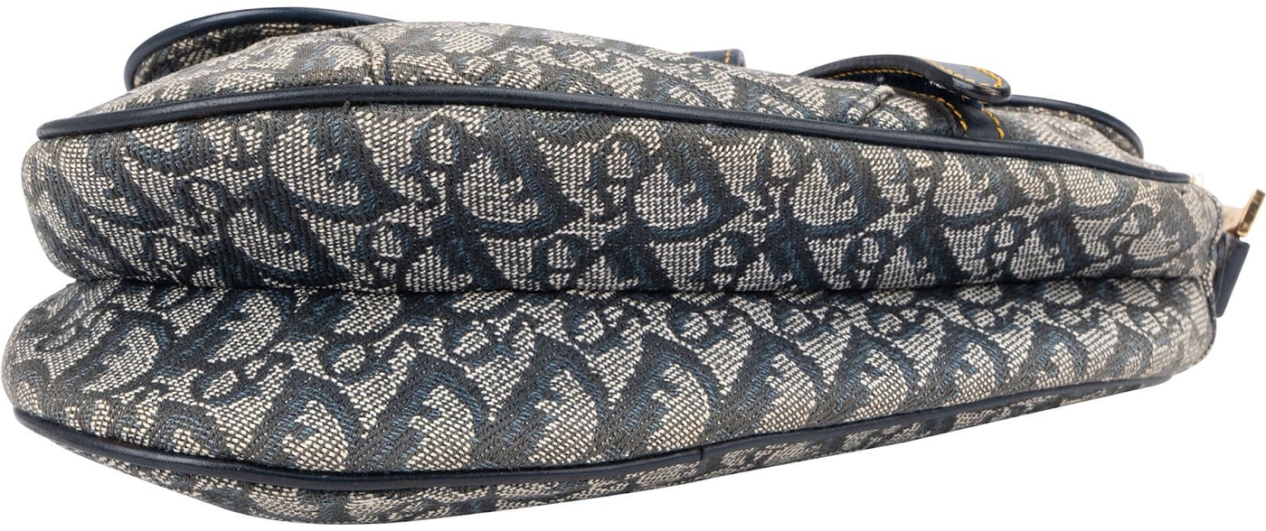 Christian Dior Monogram Oblique Denim Saddle Shoulder Bag