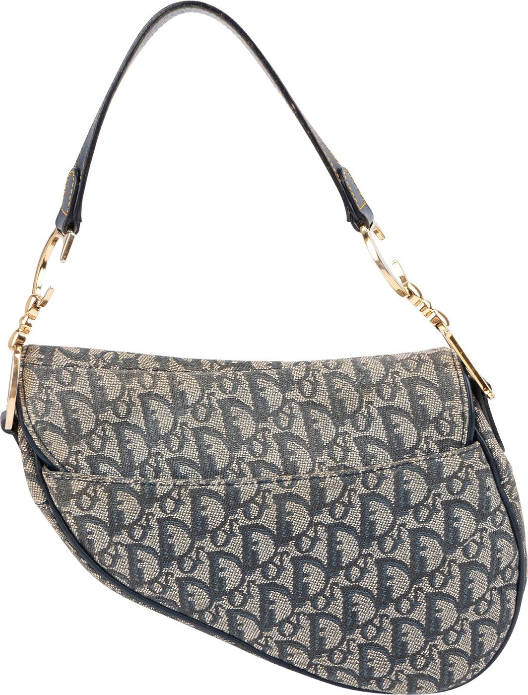 Christian Dior Monogram Oblique Denim Saddle Shoulder Bag